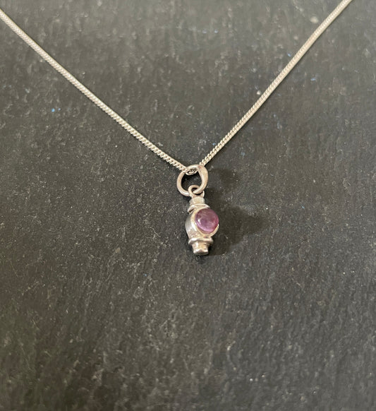 Amethyst and Silver Pendant