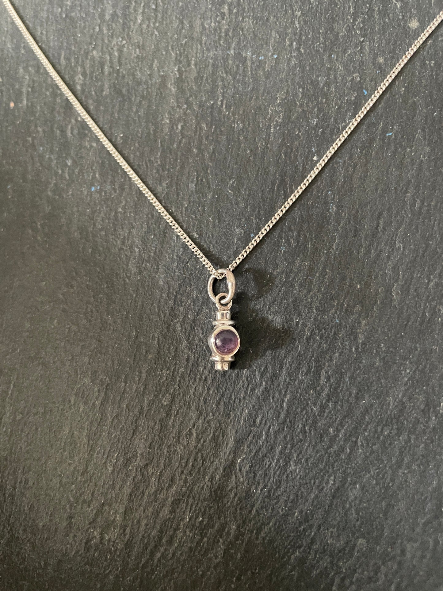 Amethyst and Silver Pendant