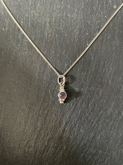 Amethyst and Silver Pendant