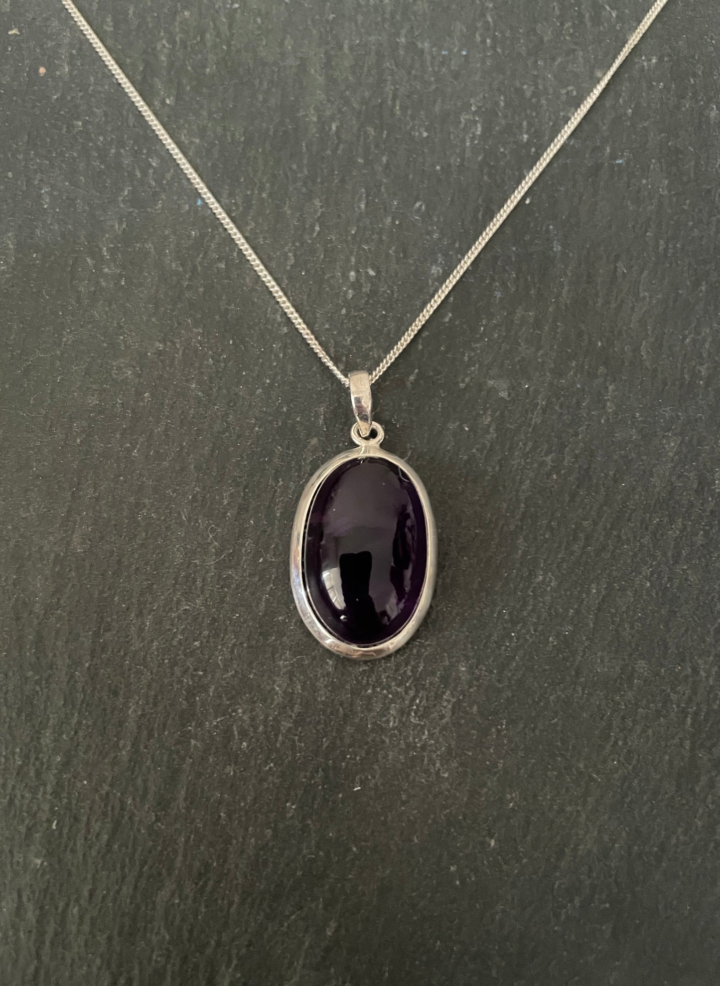 Amethyst and Silver Pendant