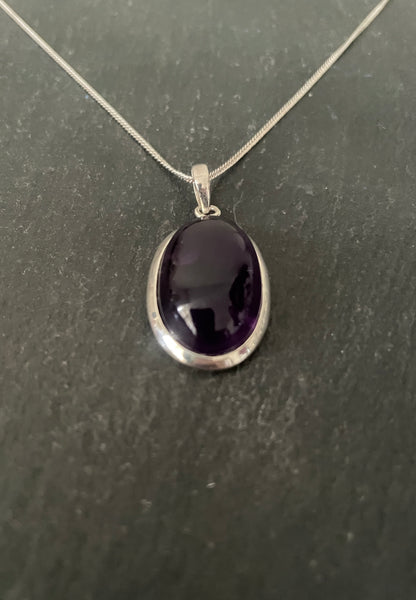 Amethyst and Silver Pendant