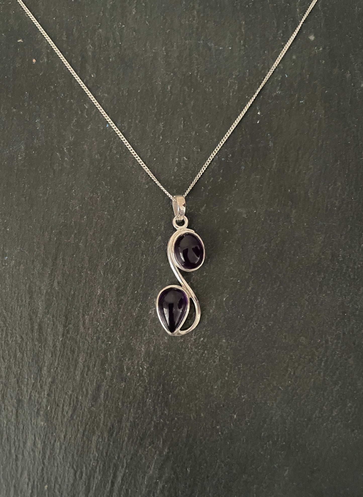 Amethyst and Silver Pendant