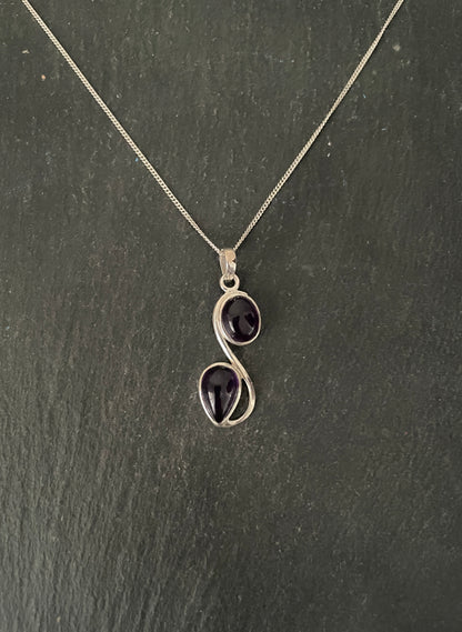 Amethyst and Silver Pendant