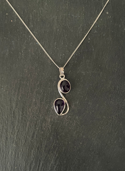 Amethyst and Silver Pendant