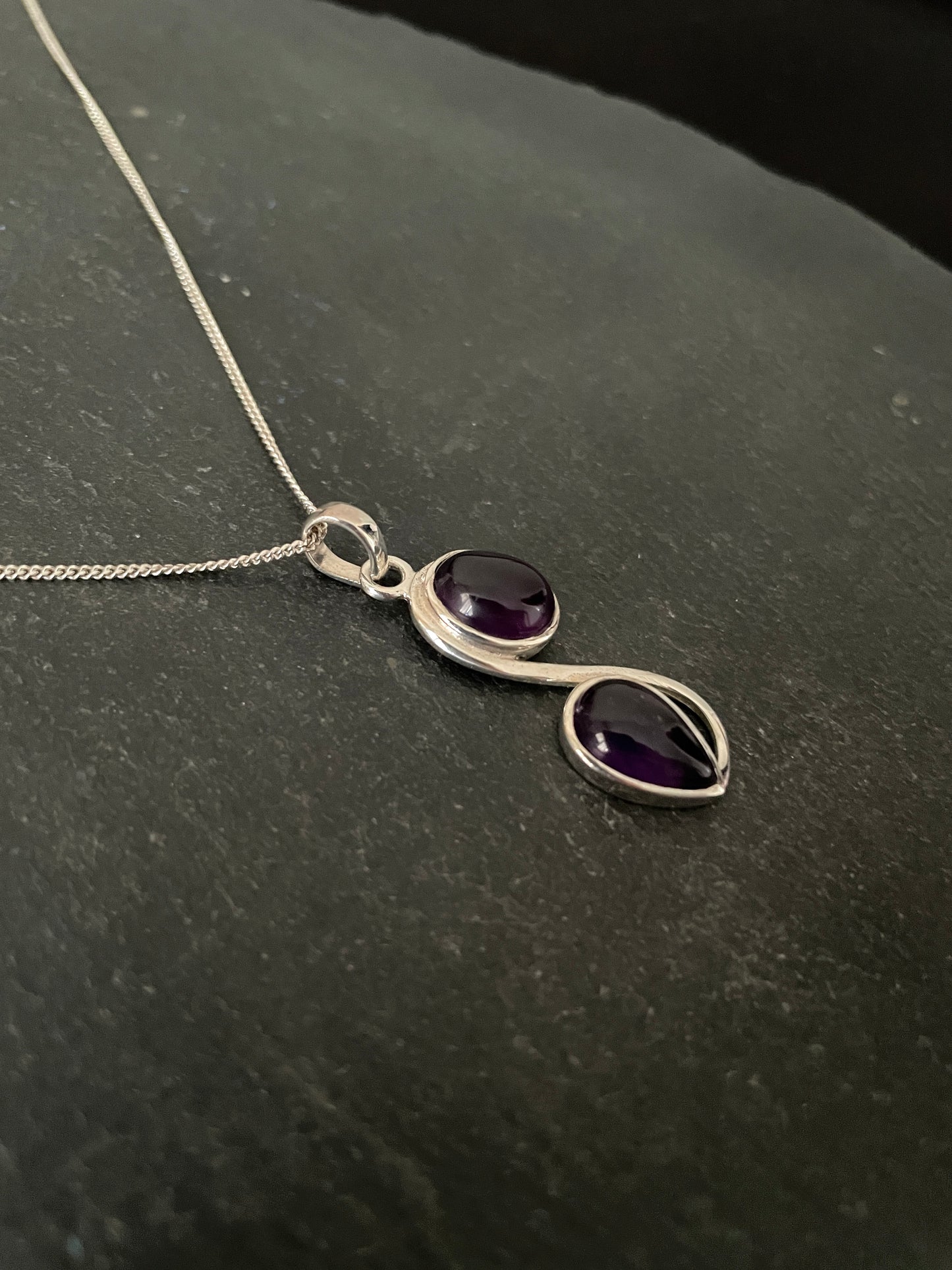 Amethyst and Silver Pendant