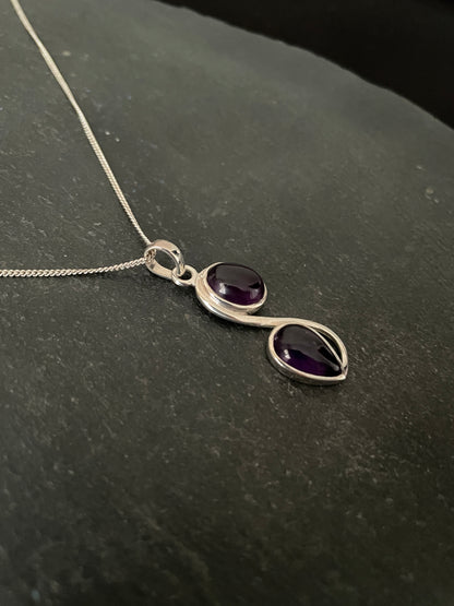 Amethyst and Silver Pendant