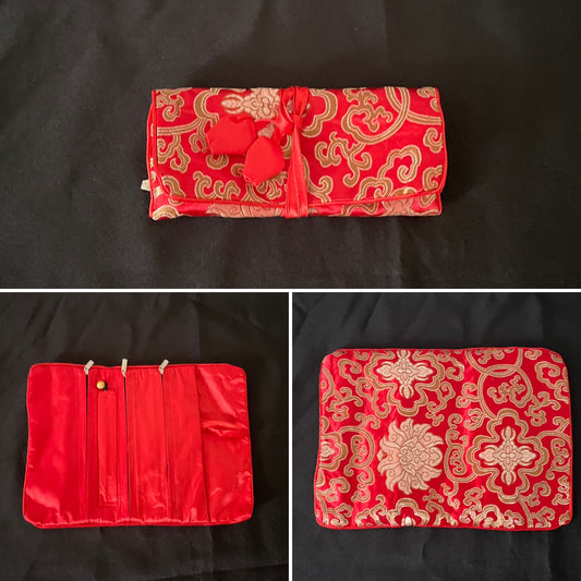 Red and Gold Jewellery Wrap