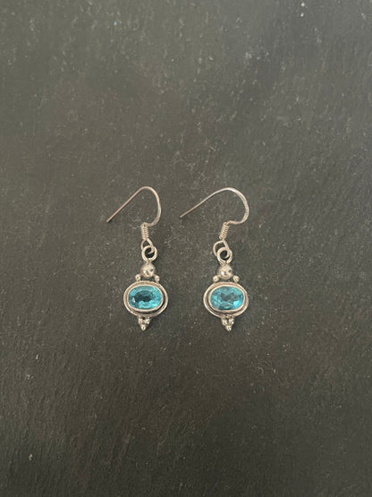 Blue Topaz Earrings