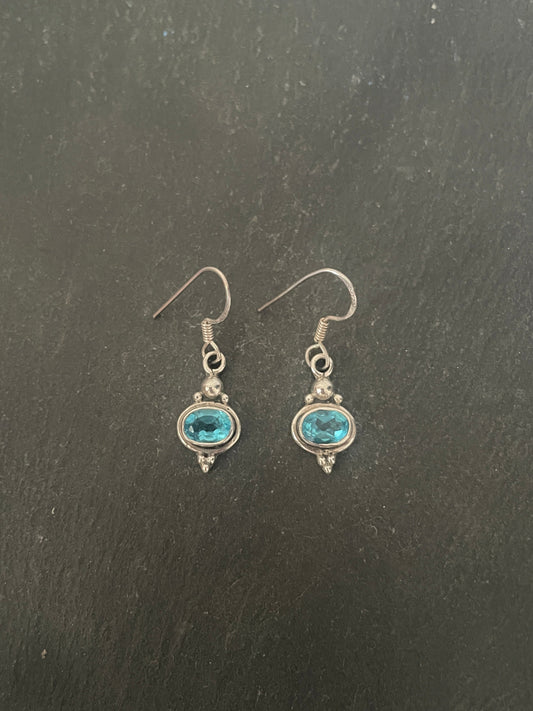 Blue Topaz Earrings