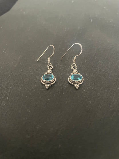 Blue Topaz Earrings