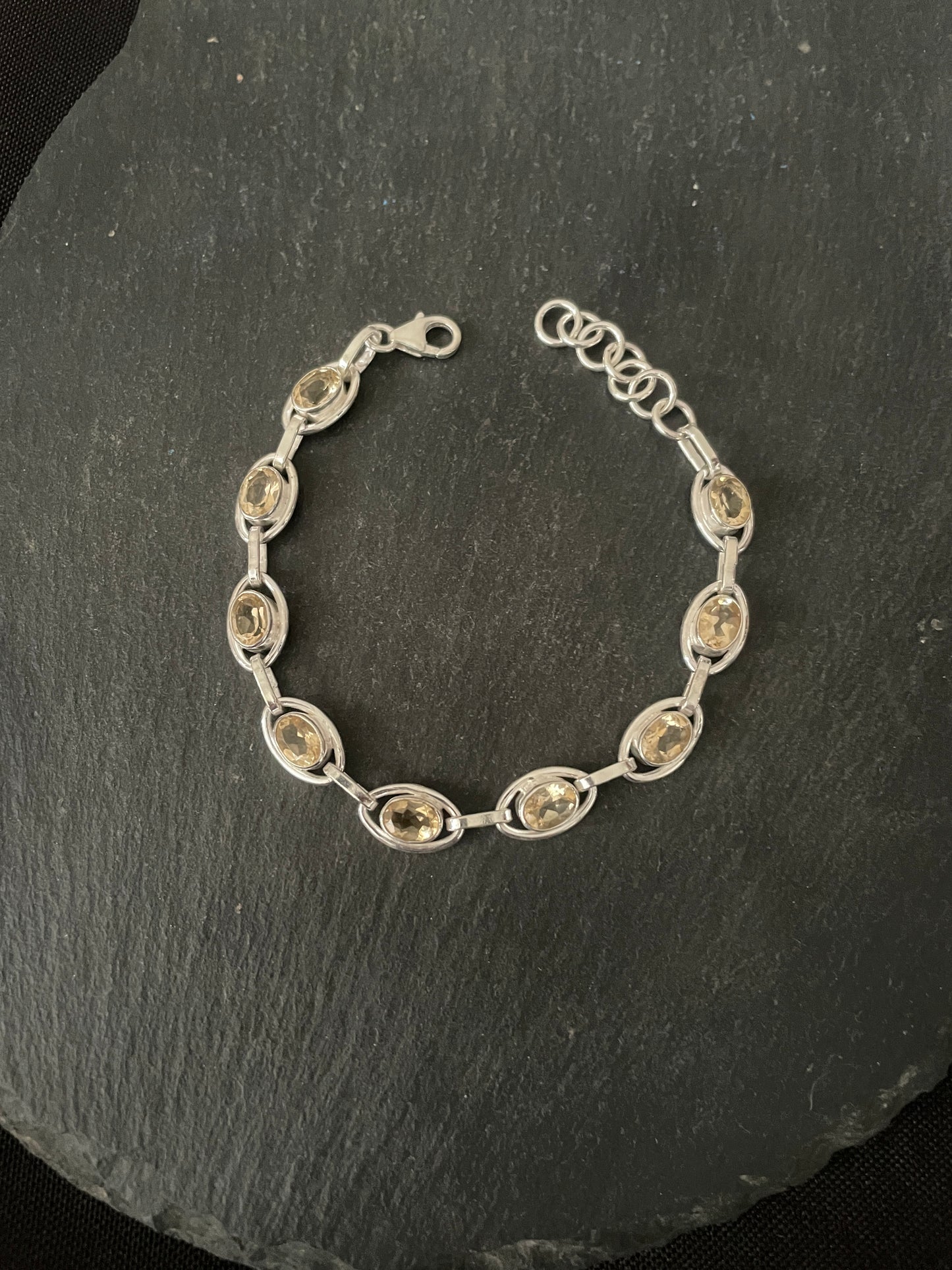 Citrine and Silver Bracelet