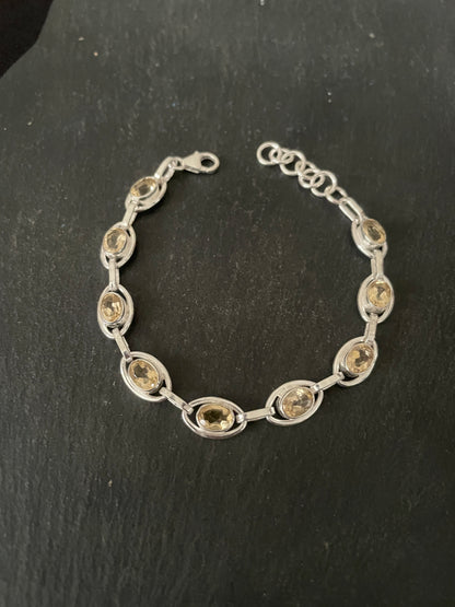 Citrine and Silver Bracelet