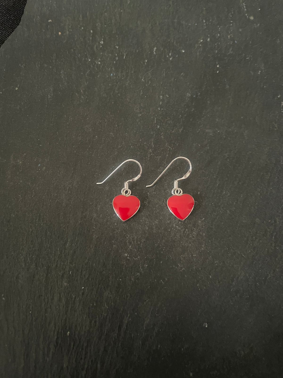 Coral Heart Earrings