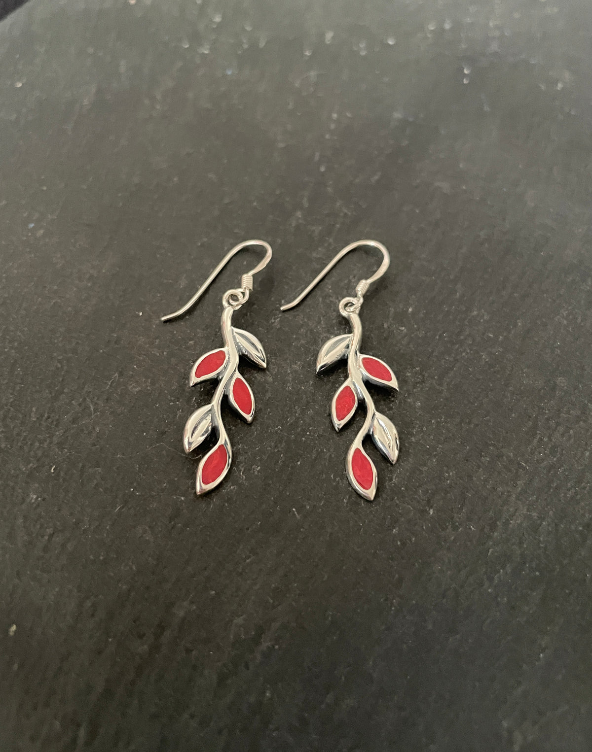 Coral Leaf Earrings