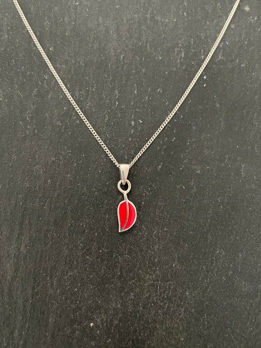 Coral Leaf Pendant