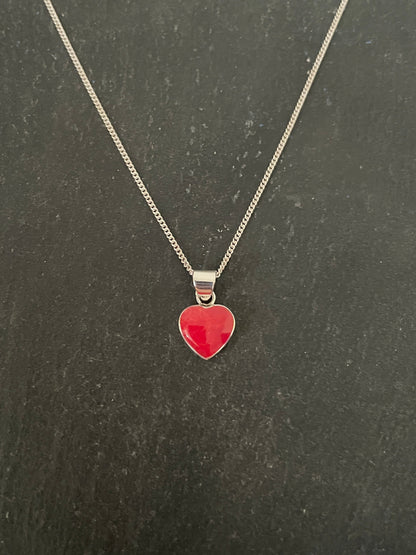 Coral Heart Pendant