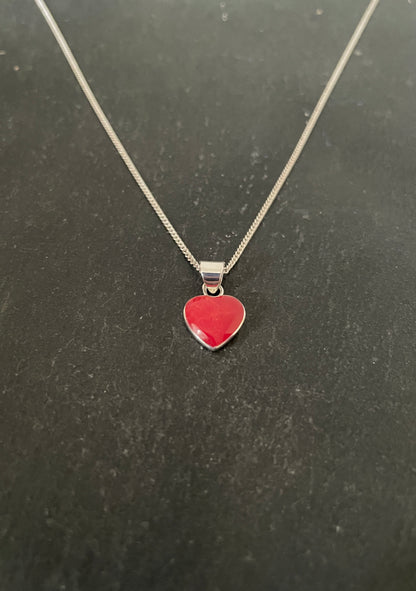 Coral Heart Pendant