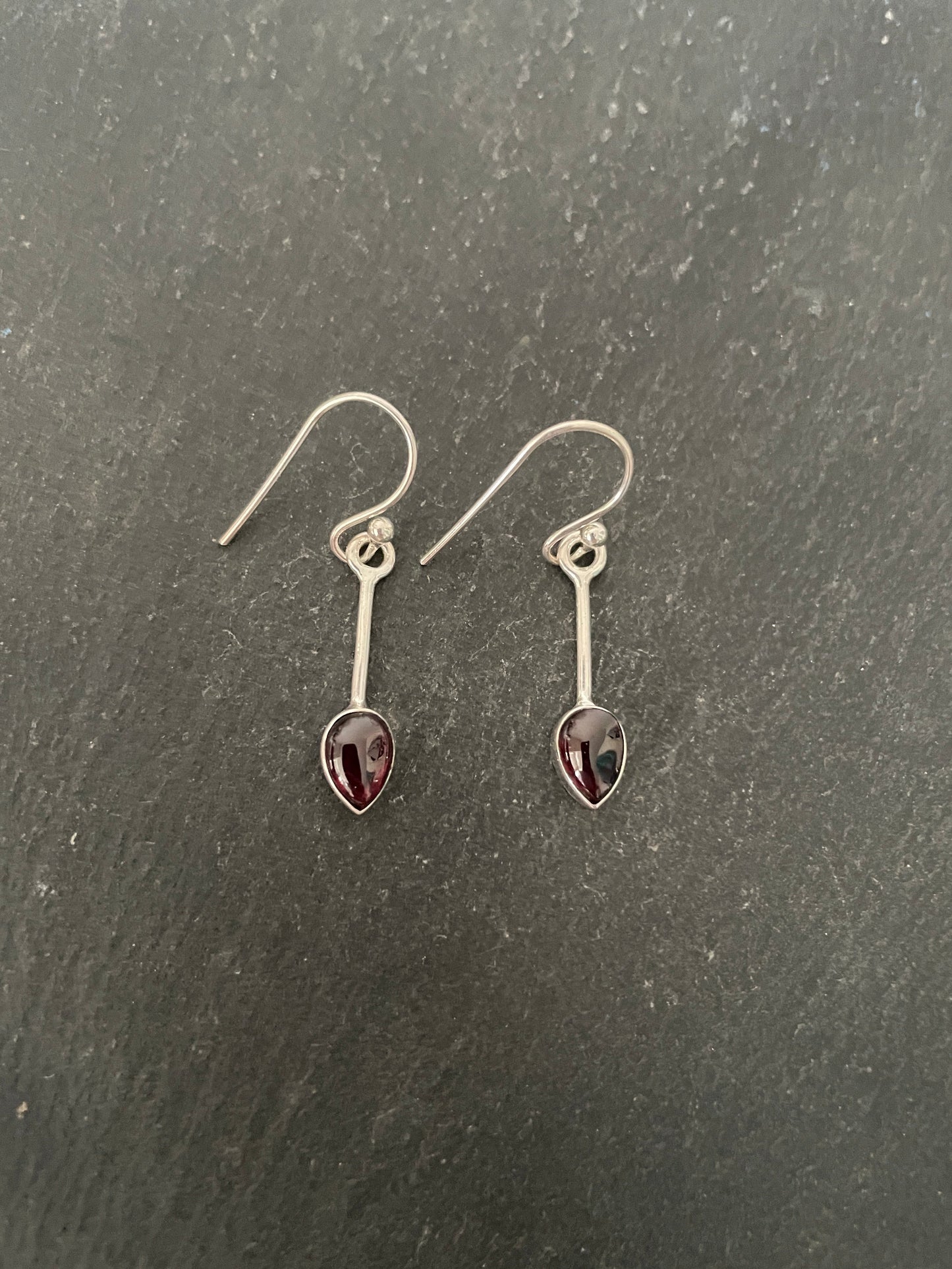 Garnet Drop Earrings