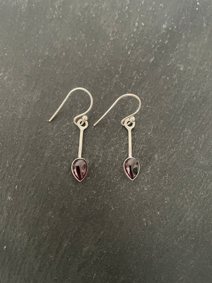 Garnet Drop Earrings