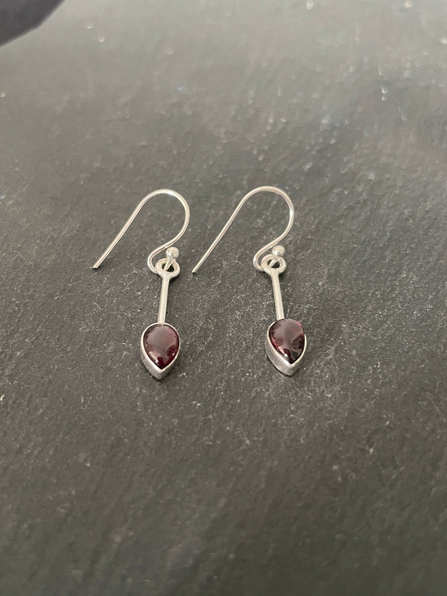 Garnet Drop Earrings