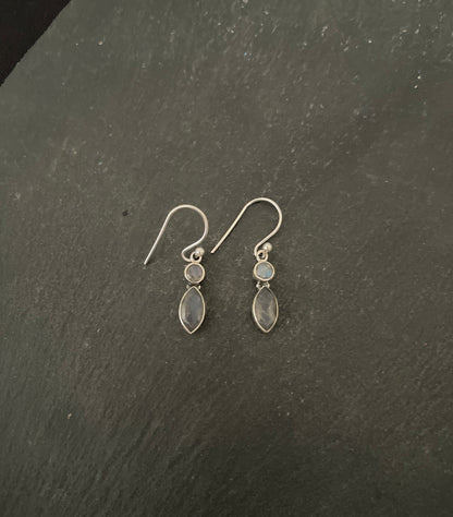 Labradorite and Silver Earrings