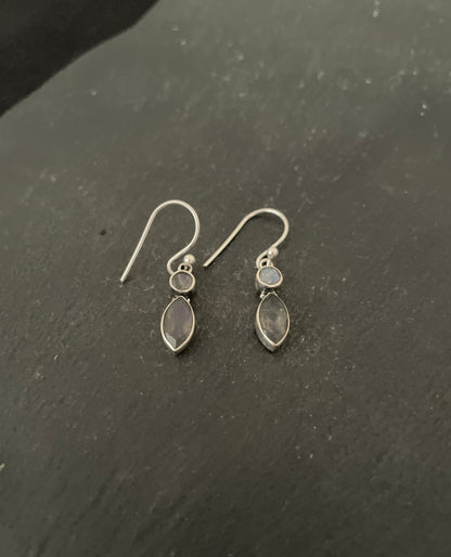 Labradorite and Silver Earrings