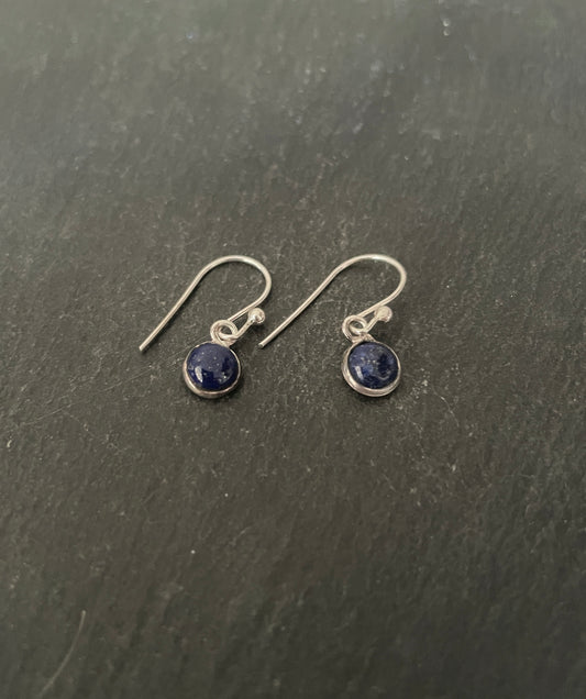Lapis Lazuli Round Earrings