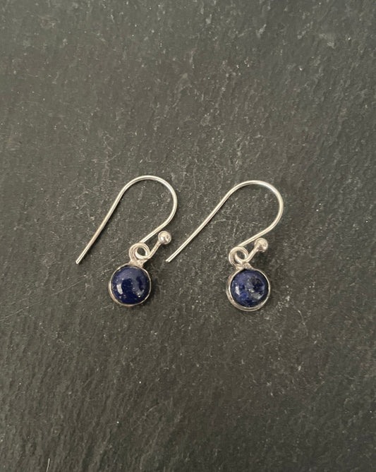 Lapis Lazuli Round Earrings