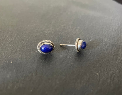 Lapis Lazuli Oval Studs