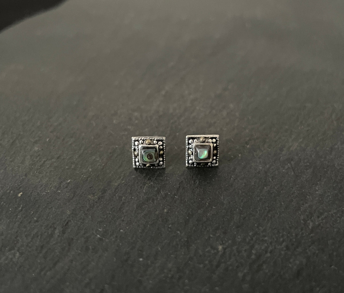Marcasite Square Studs