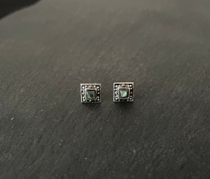 Marcasite Square Studs