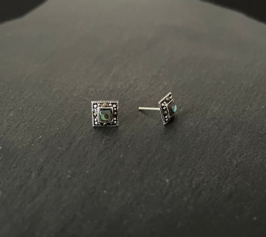 Marcasite Square Studs