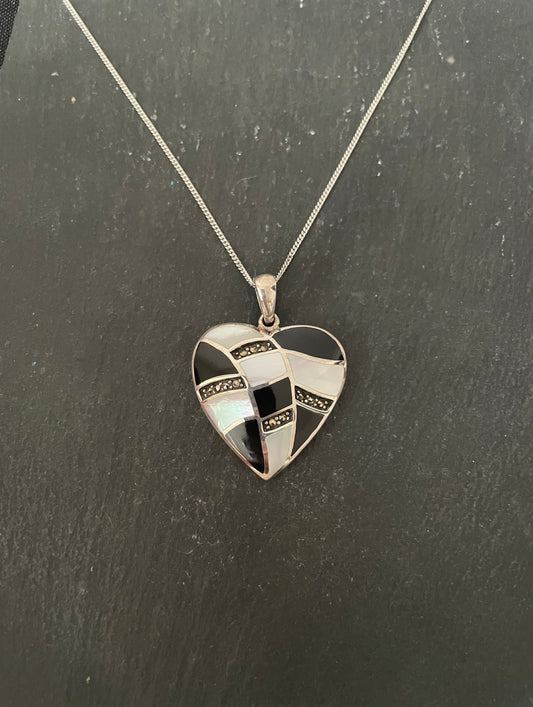 Marcasite Heart Pendant