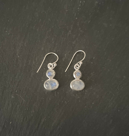Moonstone and Silver Earrings