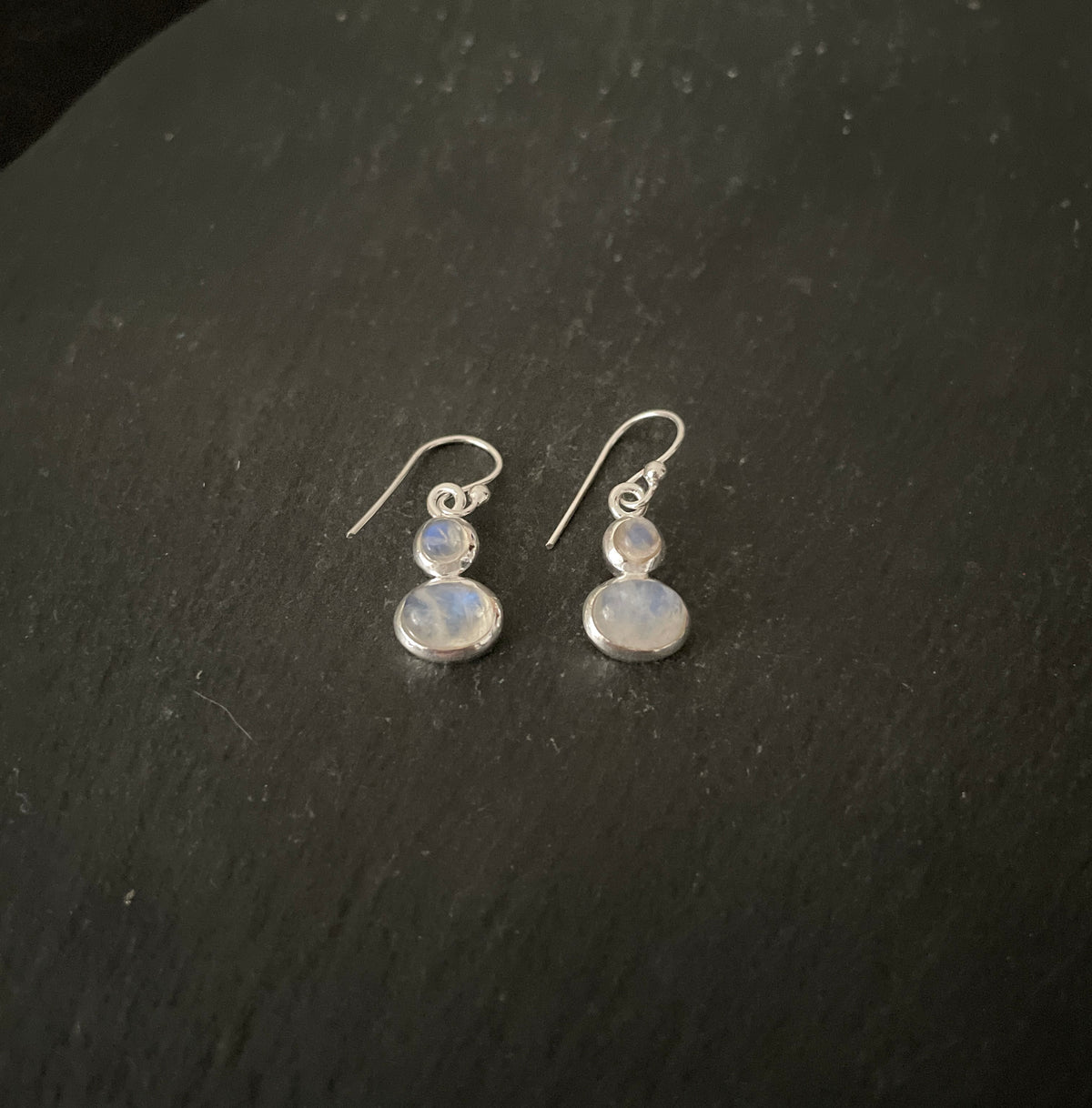Moonstone and Silver Earrings