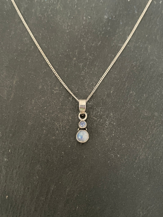 Two Stone Moonstone Pendant