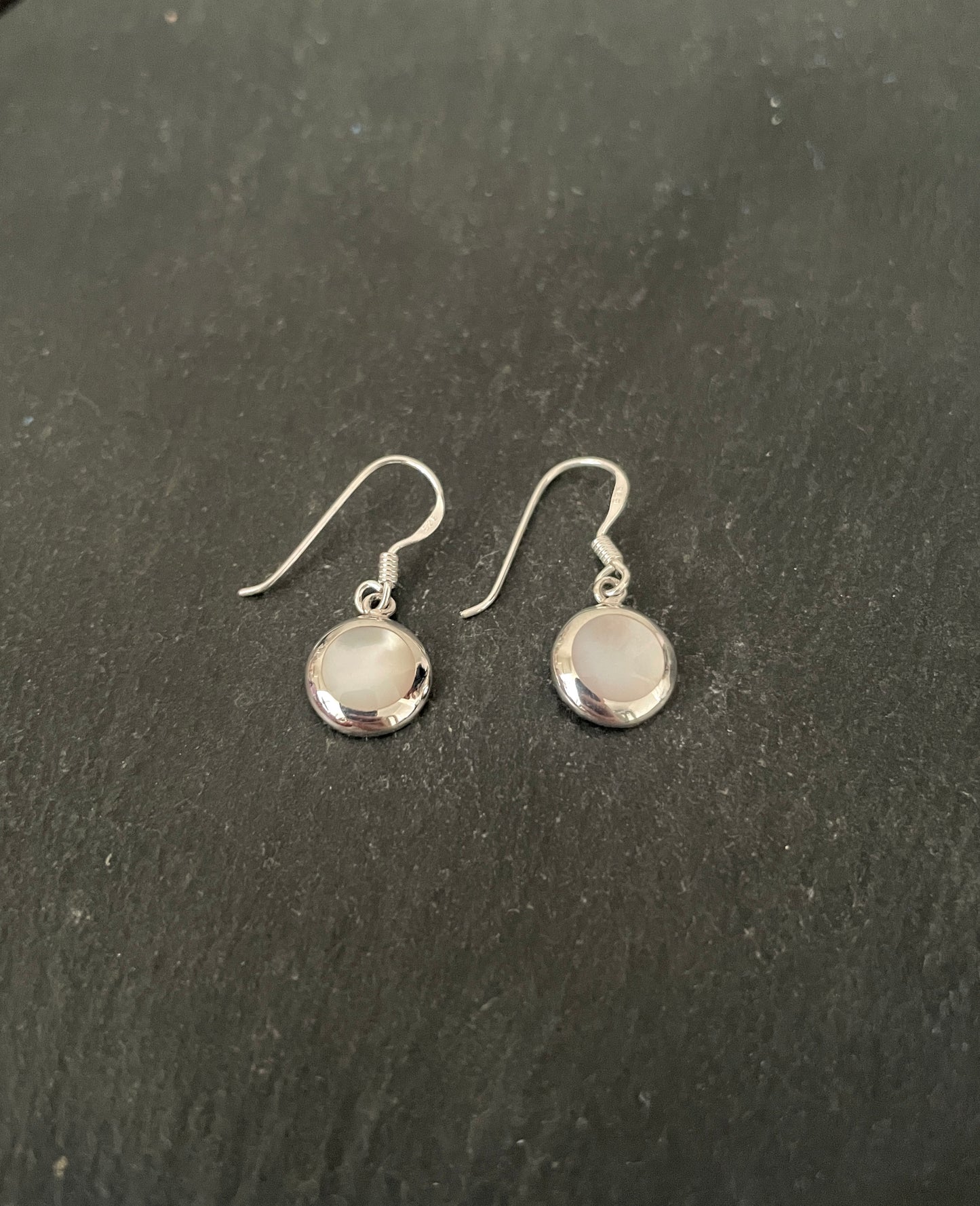 Mother Of Pearl and Silver Earrings