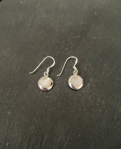 Mother Of Pearl and Silver Earrings