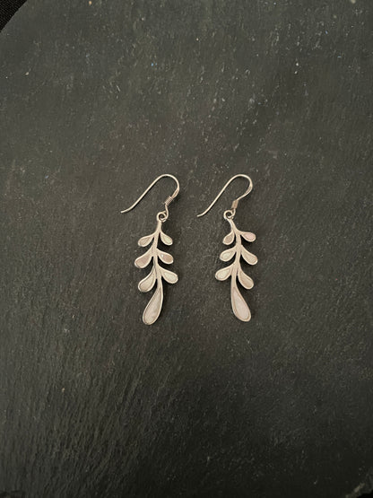 Mother Of Pearl and Silver Earrings