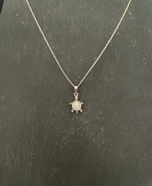 Mother of Pearl Turtle Pendant