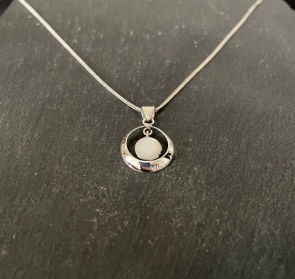 Round Mother of Pearl Pendant