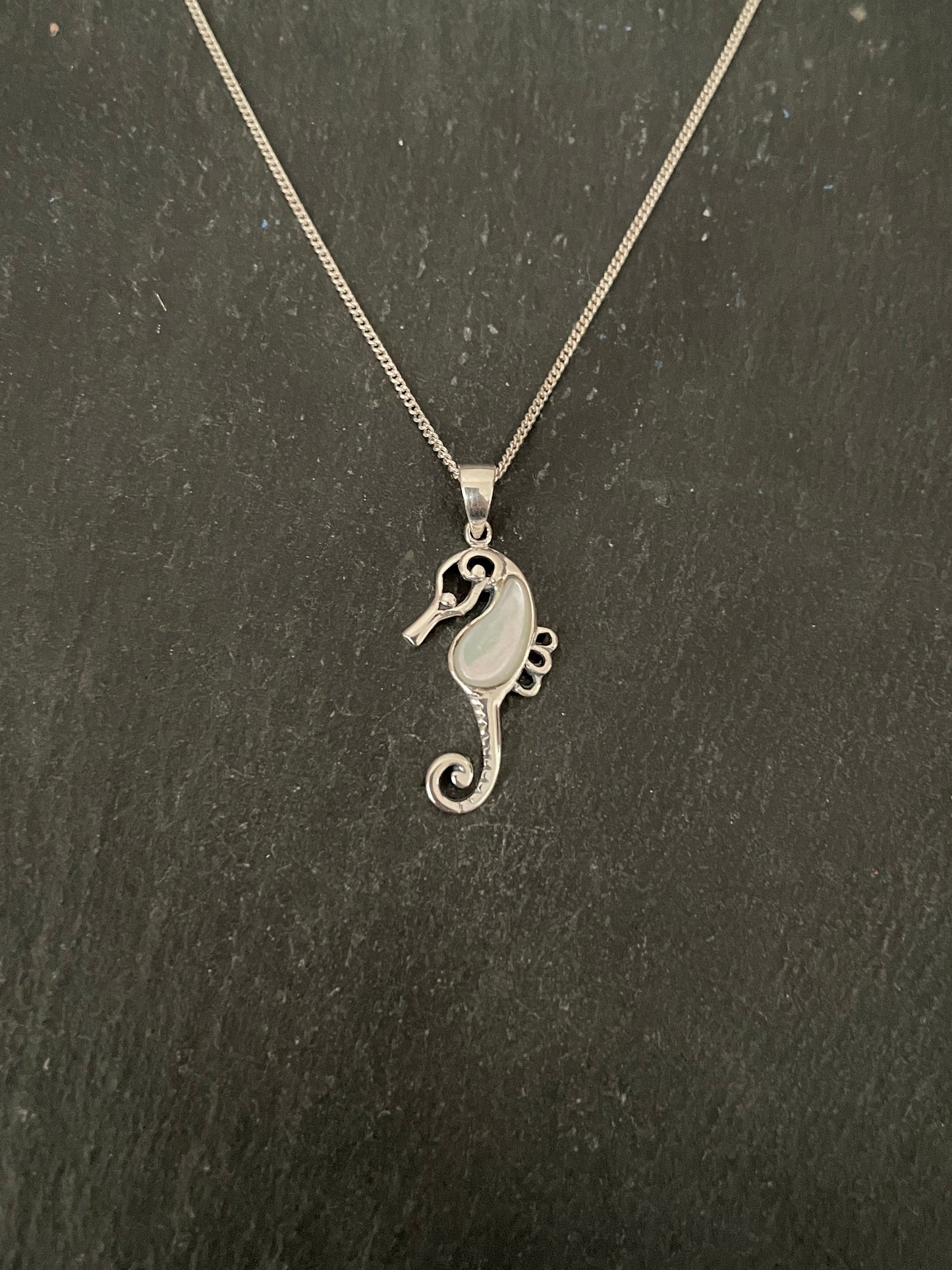 Mother of Pearl Seahorse Pendant