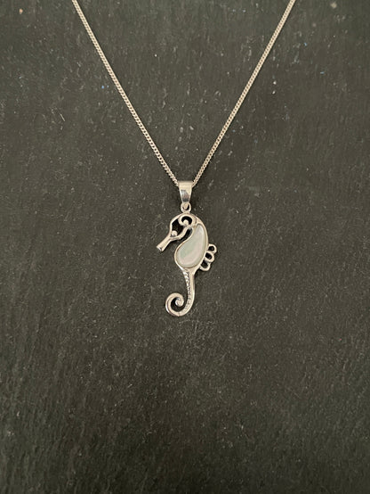 Mother of Pearl Seahorse Pendant