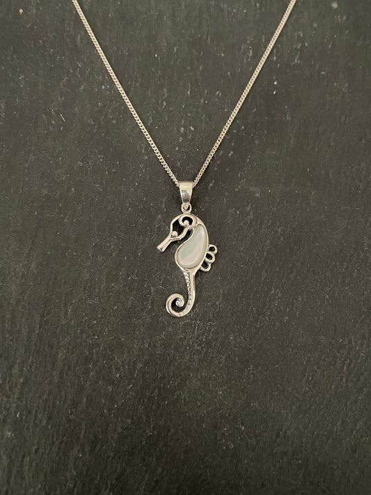 Mother of Pearl Seahorse Pendant