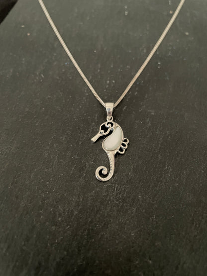 Mother of Pearl Seahorse Pendant