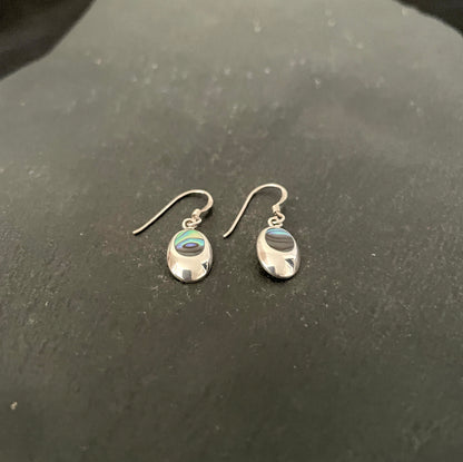 Paua Shell and Silver Earrings