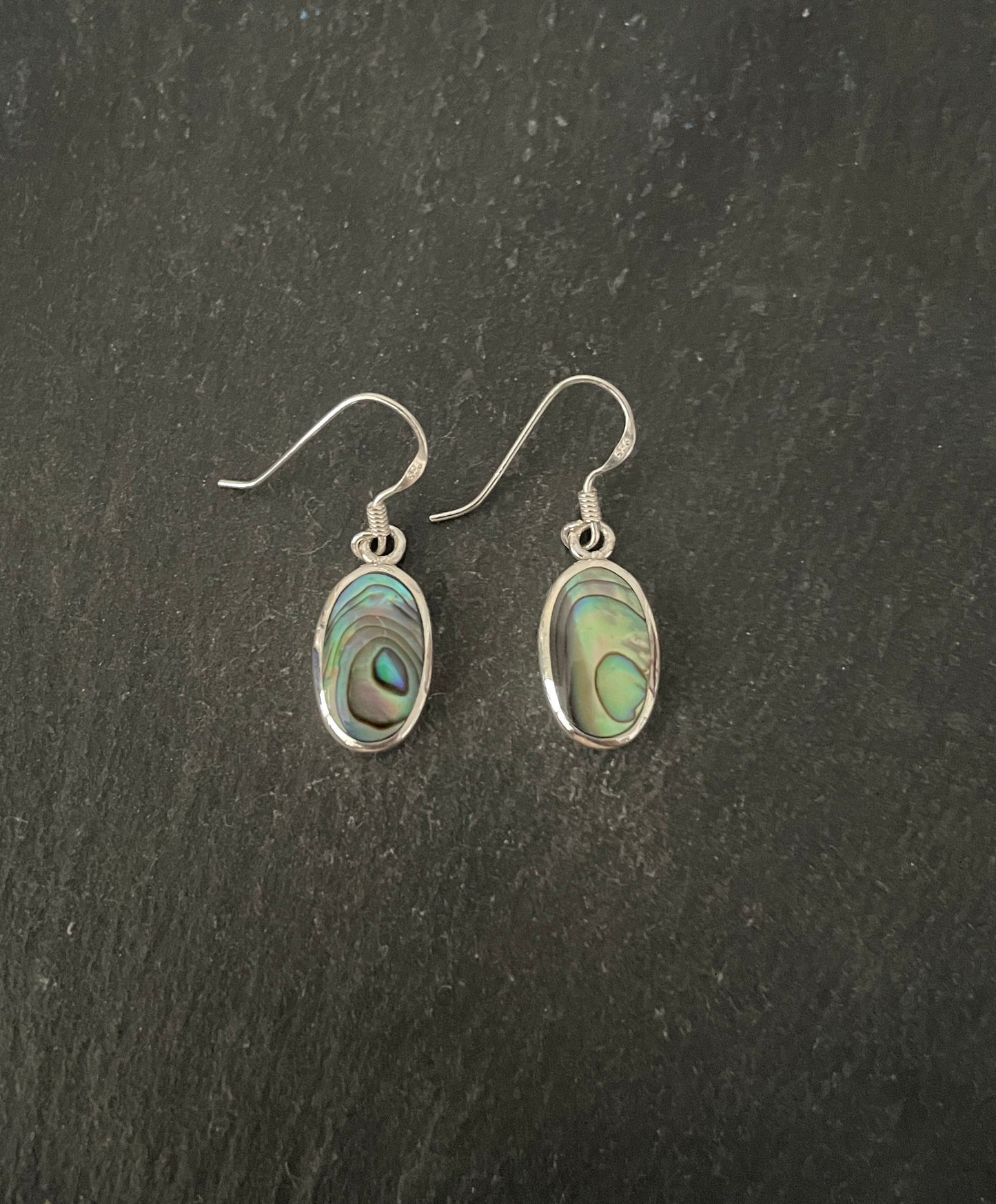 Oval Paua Shell Earrings