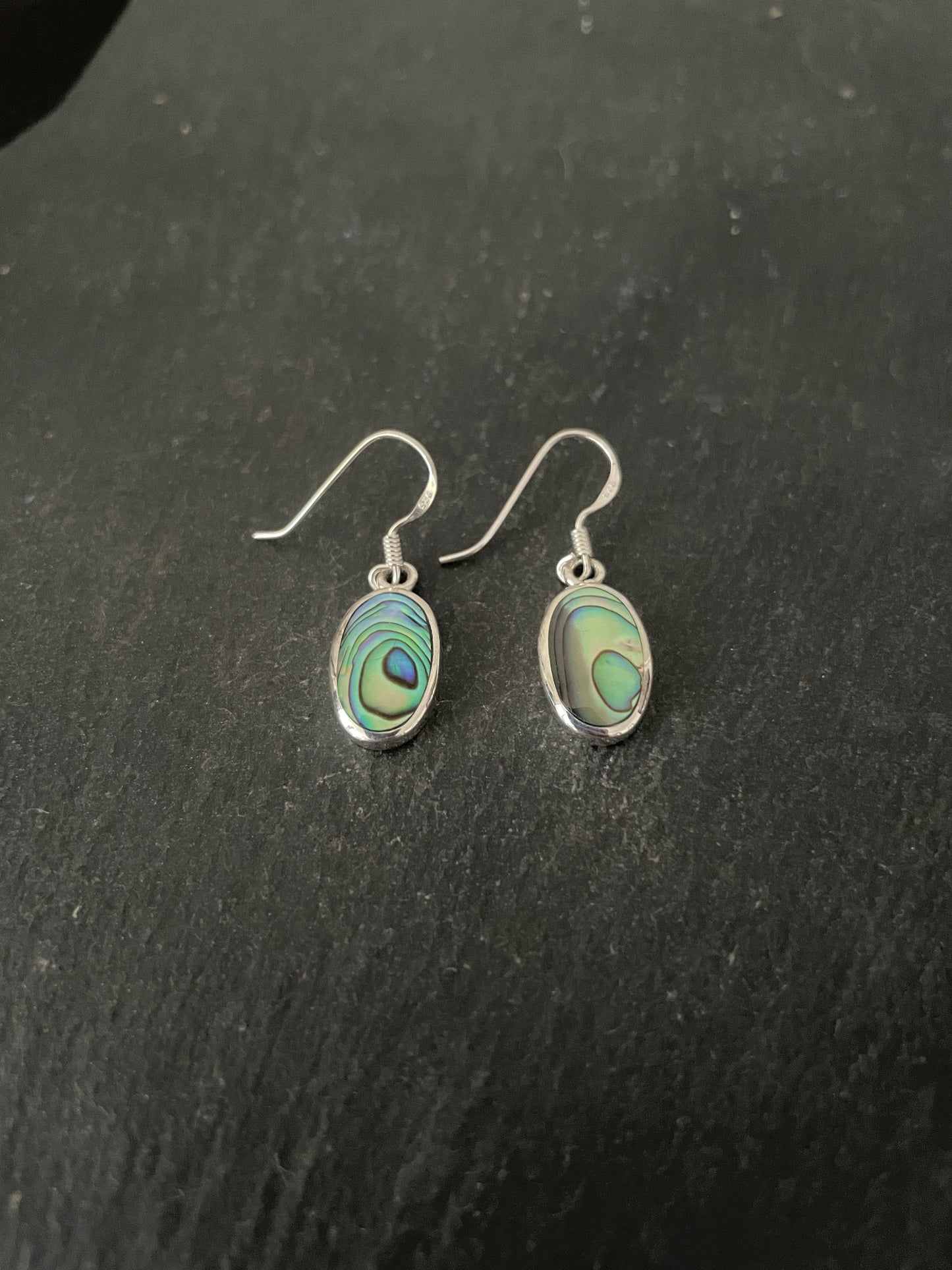 Oval Paua Shell Earrings