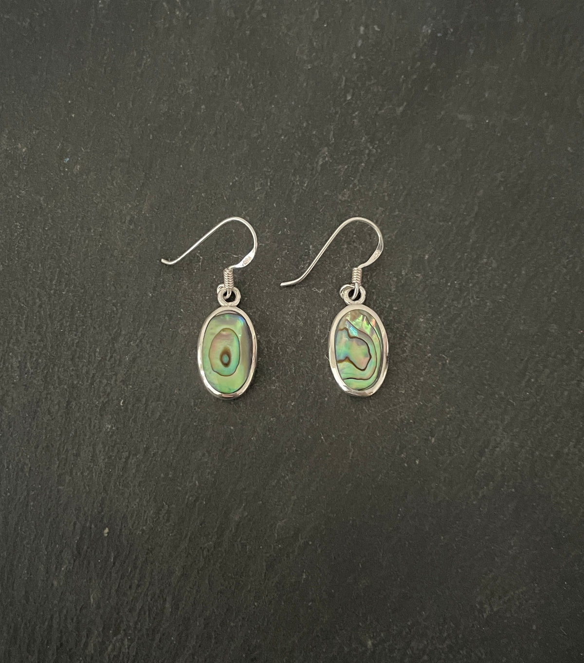 Oval Paua Shell Earrings