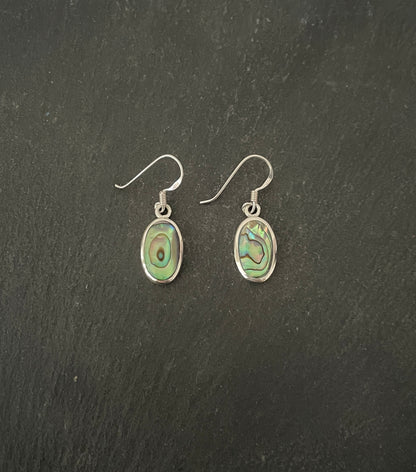 Oval Paua Shell Earrings